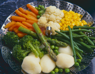 Healthy Food. Steamed vegetables.