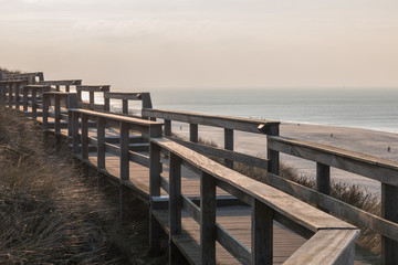 Wooden dune walkway