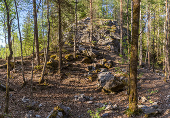 Catechumen's second cliff in Ruskeala Park