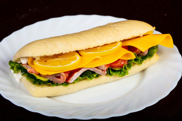 Panini with salmon
