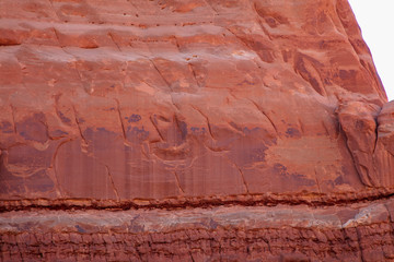 Detail of the layering of slick rock found along the Park Avenue Trail in Arches National Park