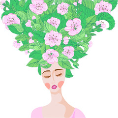 Spring girl character