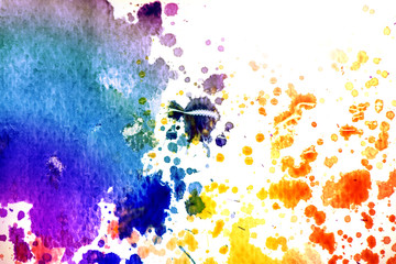 Abstract watercolor background illustration free hand drawing