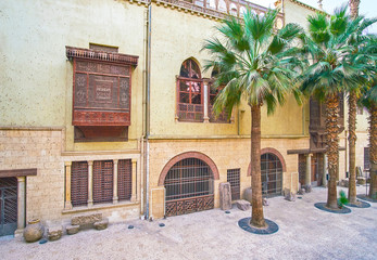 The inner courtyard of Coptic Museum, Cairo, Egypt