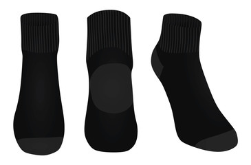 Black socks. vector illustration
