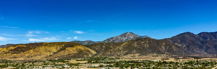 Panoramic view of Mount San Gorgonio above Yucaipa, California