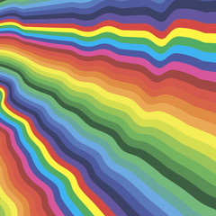 Rainbow curved lines pattern. Geometric background flat style illustration. Texture for print, banner, web, flayer, cloth, textile. 