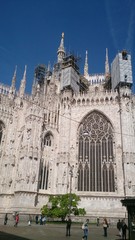 Milan cathedral in summer