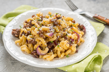 elbow pasta with mince beef