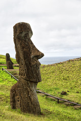 in chile  the antique and mysteriuos  statue