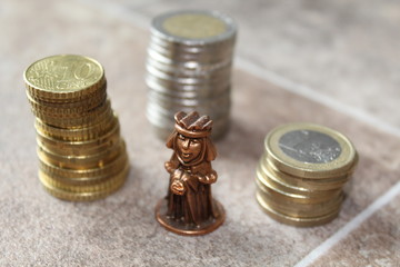 Münzen für eine Spielfigur