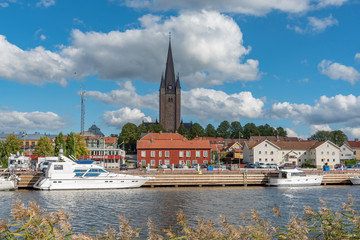 Obraz premium Mariestad the port church and town september 8 2018