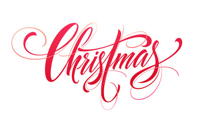 Naklejka na ściany i meble Christmas hand drawn lettering