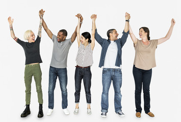 Obraz premium Diverse people in it together