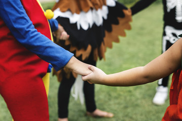 Little kids at a Halloween party