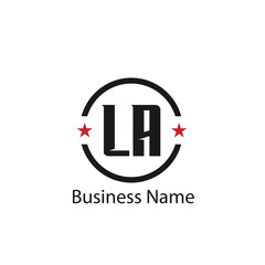 Initial Letter LA Logo Template Design