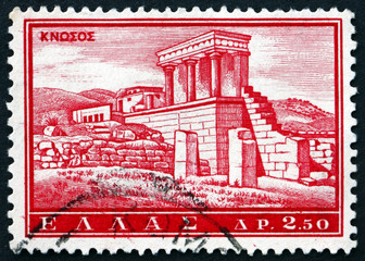 Postage stamp Greece 1961 Knossos, ancient monument