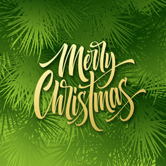 Merry Christmas hand drawn lettering