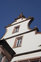 Fototapeta na wymiar Gable house detail. SANKT MARTIN,Rhineland-Palatinate ,Germany.