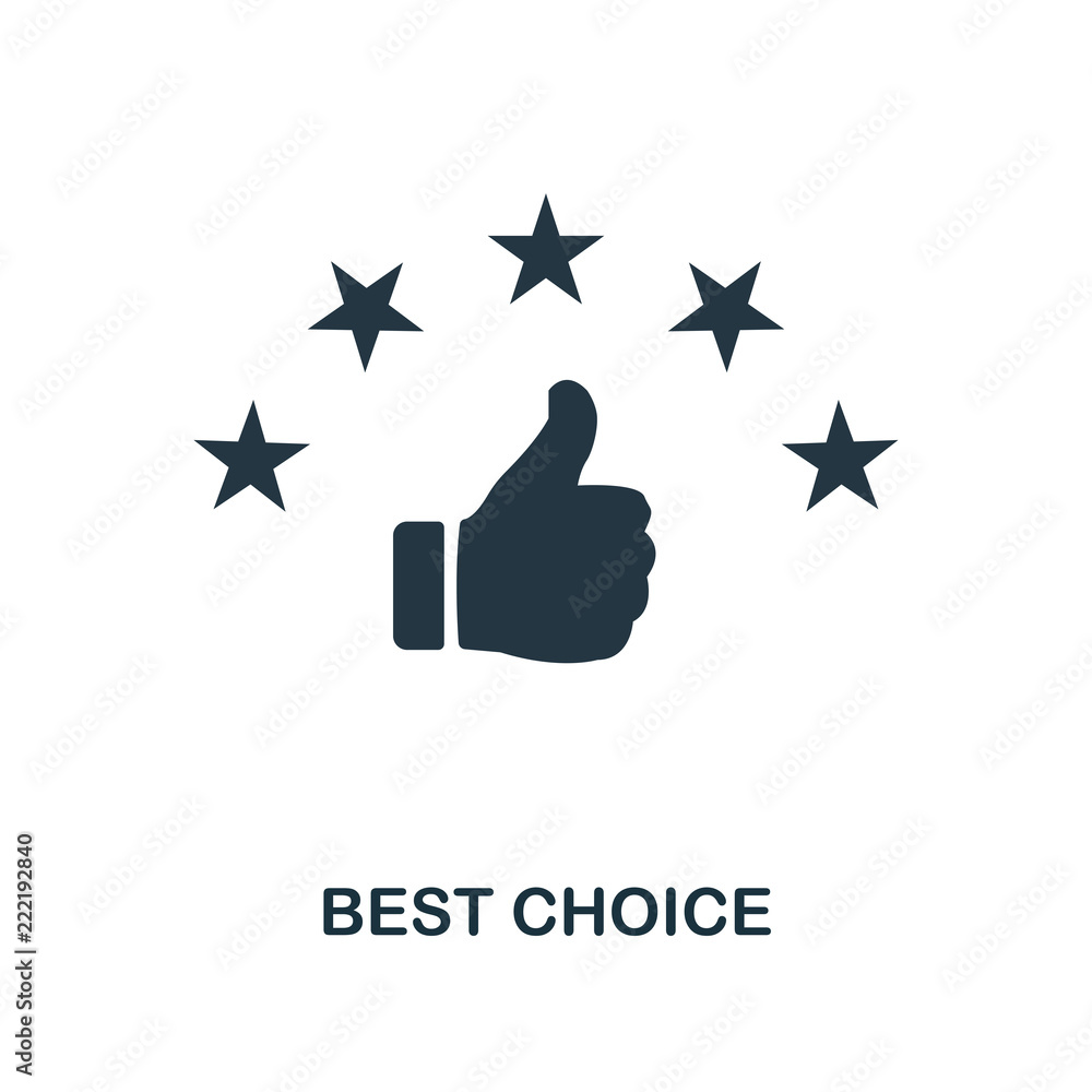 Poster best choice icon. monochrome style design from e-commerce icon collection. ui. pixel perfect simple 