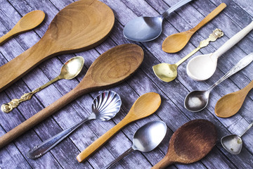 a veriety of spoons and spices