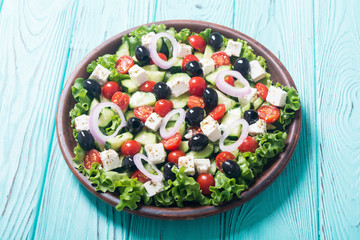 Fresh vegetables greek salad