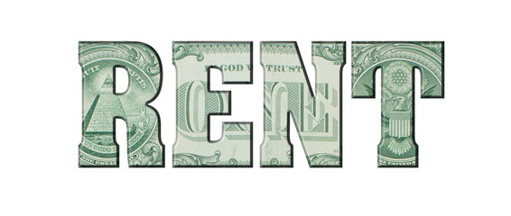 rent American dollar banknotes. Money texture. Isolated on white background