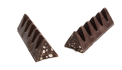 black chocolate isolated