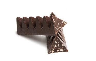 black chocolate isolated