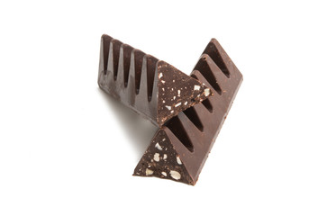 black chocolate isolated