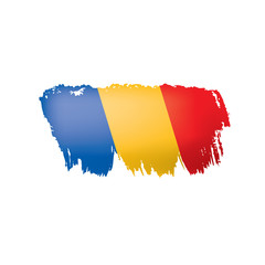 Chad flag, vector illustration on a white background