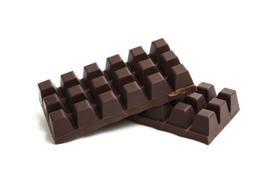 black chocolate isolated