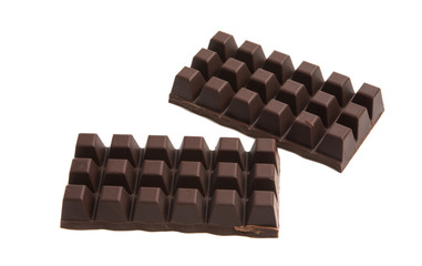 black chocolate isolated