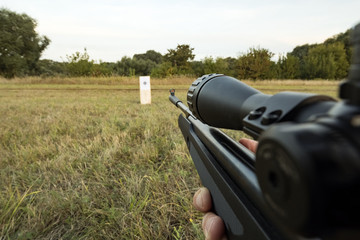 Shooting with an airgun