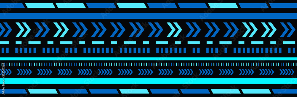 Poster hud pattern strips. abstract digital computer technology texture. graphic lines design on black back