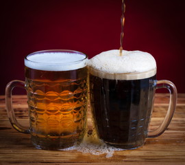 Drink. Two glasses beer