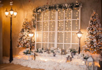 beautiful decorated christmas room