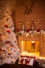 beautiful decorated christmas room