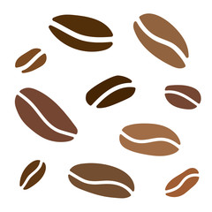 coffe beans background- vector illustration