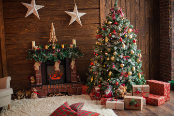 beautiful decorated christmas room