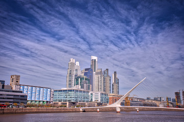 Puerto Madero city view from downtown Buenos Aires