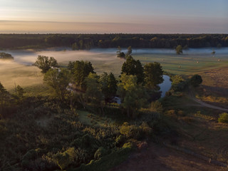 Beautiful morning with morning mist