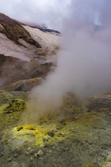 Fototapeta na wymiar Mutnovsky Vulkan Fumarole Kamtschatka