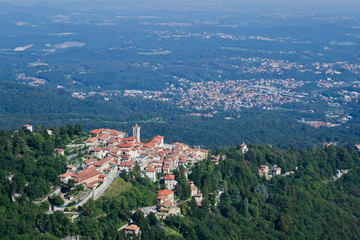 Sacro Monte of Varese (Santa Maria del Monte). Picturesque view of the small medieval village....