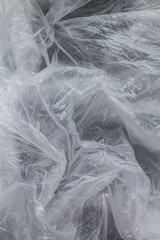 wei&szlig;e Plastikstruktur zerknittert