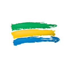 Obraz premium Gabon flag, vector illustration on a white background