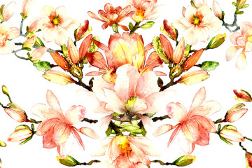watercolor magnolia branch - 222213233