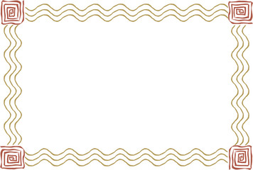 Marco de dibujo primitivo a base de lineas.