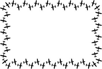 Marco de silueta de aviones.