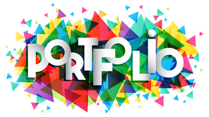 Portfolio vector word, creative concept.
